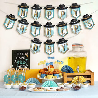 Happy Father's Day Banner Set with Black Hat (3pcs) 4