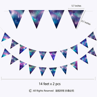 Starry Night Bunting Flag Banners (28ft) 7
