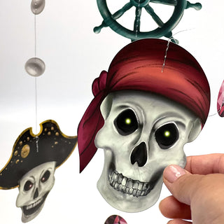 Skull Pirate Rudder Treasure Box Garlands Party Decorations