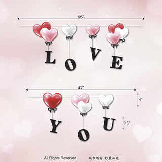 LOVE YOU Banner Heart Garland for Valentine’s Day Decorations 3