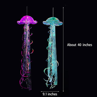 Glitter Iridescent Purple and Blue Jellyfish (2pcs) 3