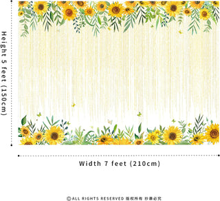 Sunflower Backdrop 7x5 ft 3