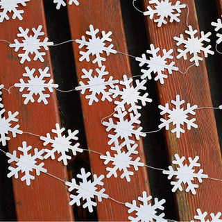 Winter Wonderland Snowflake Hanging White Paper Fan (12pcs) 4