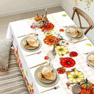 Fall Tablecloth Thanksgiving Decoration (9x5ft) 4