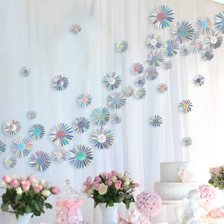 3D Holographic Flower Wall Stickers for Room Decoration (40Pcs) 2