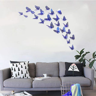 3D Royal Blue Cobalt Butterfly Wall Stickers 5