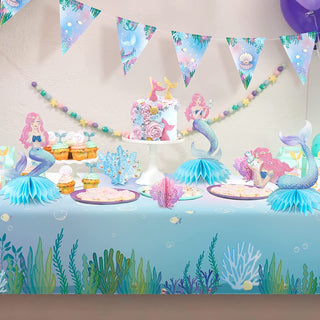 Mermaid Party Centerpiece Set in Pink and Blue (7pcs) 2