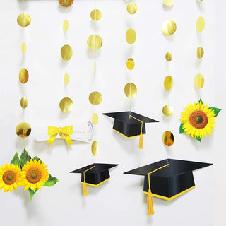 Sunflower and Black Cap 'Congrats Grad' Graduation Banners (13pcs) 4
