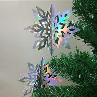 3D Iridescent Snowflake (Holographic) 4