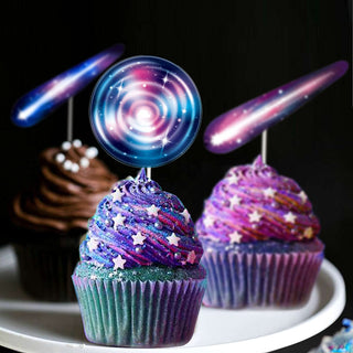 Iridescent Outer Space Cupcake Toppers Set (15pcs) 2