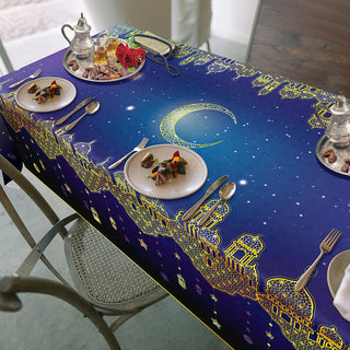 9x5 ft Ramadan Tablecloth for Islamic Wedding Birthday Home Decorations 4