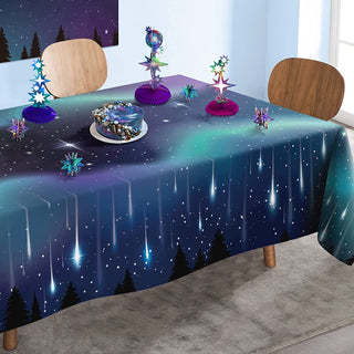9x5 ft Galaxy Aurora Shooting Star Tablecloths 4