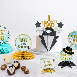 Father’s Day Centerpieces in Blue and Gold (7pcs) 4