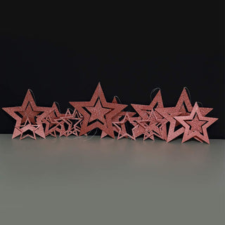 3D Glitter Rose Gold Star Garland for Wedding & Bridal Shower 5