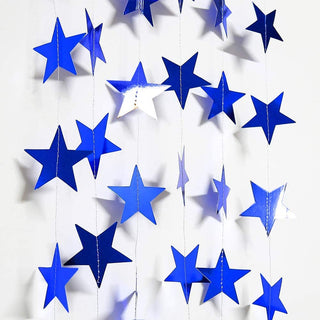 4pcs Reflective Blue Star Garlands 4