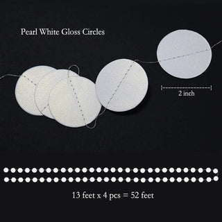 4pcs Pearl White Circle Dots Garland 4