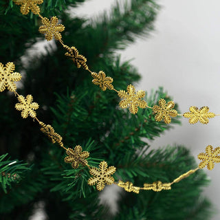 3D Gold Snowflake Garlands Snowflakes 4