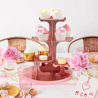 Rose Gold 5-Plates Cupcake Stand 2