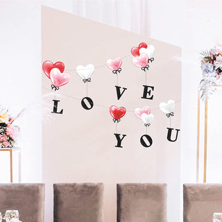 LOVE YOU Banner Heart Garland for Valentine’s Day Decorations 5