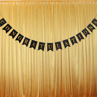 Shimmer Congratulations Banner in Gold and Black (1 pc) 3