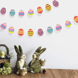 4pcs Colorful Easter Egg Garland Kit Happy Easter Party Decorations 5