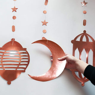 Rose Gold Star, Moon and Lantern Islamic Ramadan Garland 5