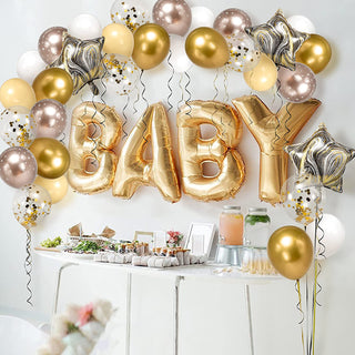Champagne Gold Balloons with Confetti Balloon Set (31pcs) 2