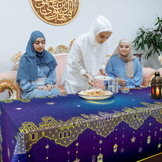 9x5 ft Ramadan Tablecloth for Islamic Wedding Birthday Home Decorations 5