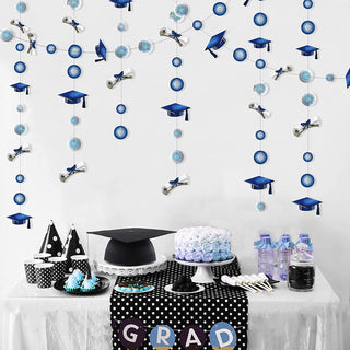 4pcs Royal Blue Graduation Party Decoration Congrats Grad Garland Streamer 5