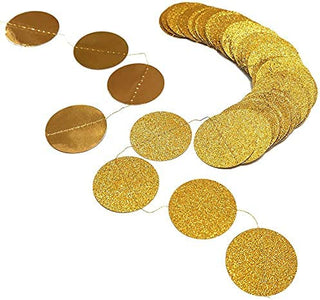 4pcs Glitter Gold Circle Dot Garland Kit 5