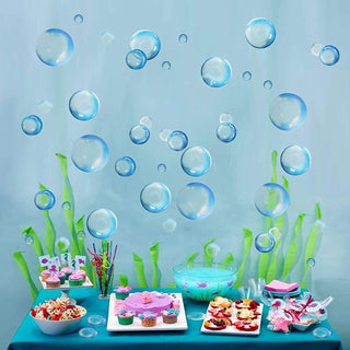 Under the Sea Theme Blue Bubble Wall Decal Sticker (72pcs) 6