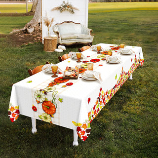 Fall Tablecloth Thanksgiving Decoration (9x5ft) 3