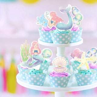 Mermaid Cup Cake Toppers (14pcs)  6