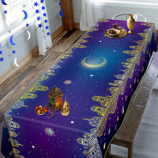9x5 ft Ramadan Tablecloth for Islamic Wedding Birthday Home Decorations 6