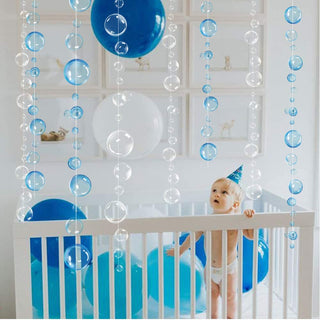Under the Sea Theme Transparent Blue Bubble Garlands (4pcs) 6