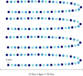 Blue Circle Dot Garlands (52ft) 6