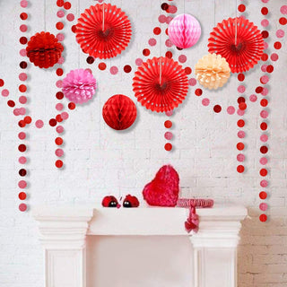 Rose Red Pink Party Pom Pom Kit for Valentines Day Decorations 7