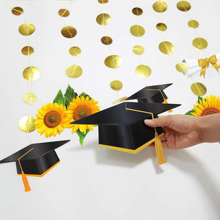 Sunflower and Black Cap 'Congrats Grad' Graduation Banners (13pcs) 7