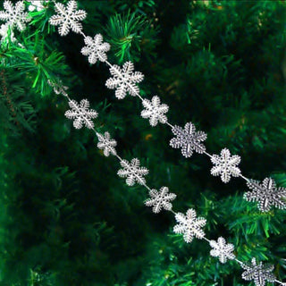 3D Silver Snowflake Garlands Snowflakes 7