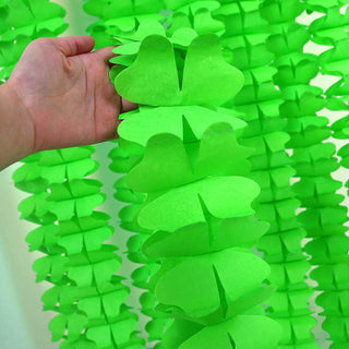 Green Tissue Paper Leaf Garland for St Patricks Party Decoration 7
