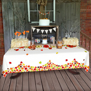 Fall Tablecloth Thanksgiving Decoration (9x5ft) 2