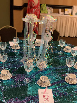 Under the Sea Party Hanging Iridescent Holographic Jellyfish (2pcs) 6