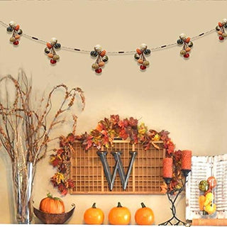 Jute Pumpkin Garland Burlap Autumn Decor Thanks Giving Harvest Decoration Halloween Party 8