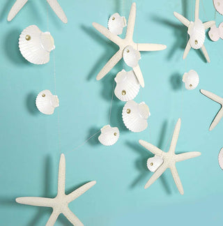 Paper White Starfish and Sea Shell Garlands (20ft) 8