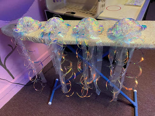 Under the Sea Party Hanging Iridescent Holographic Jellyfish (2pcs) 5
