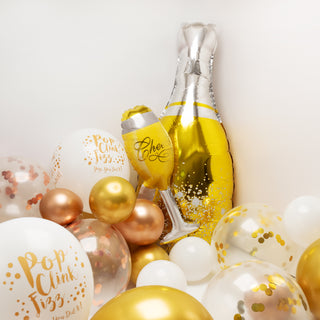 Champagne Bottle Balloons Set Gold Silver Rose Gold (50 pcs) 5