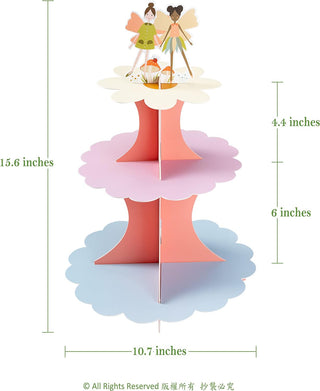 Pastel Woodland Fairy 3-Tier Cupcake Stand 5