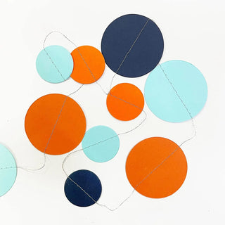 Circle Garlands Set in Blue and Orange (4pcs) 5