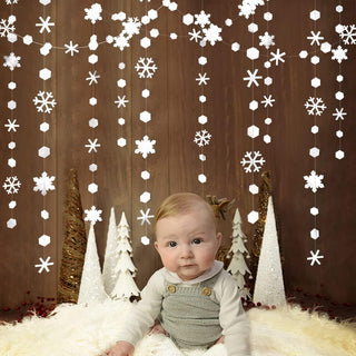 Snowflake Garlands Set in White (52ft) 3