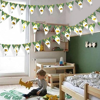 Jungle Safari Pennant Bunting flags 36ft 3